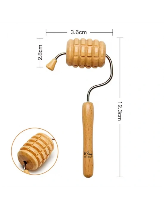 Maderoterapi Rivli Rulo Ahşap Masaj Aleti