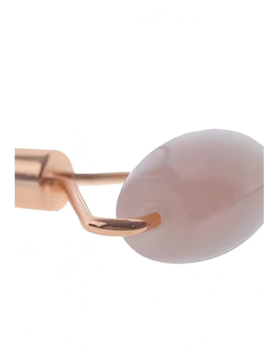 Pembe Kuvars Face Roller | Doğal Taş Yüz Masaj Aleti