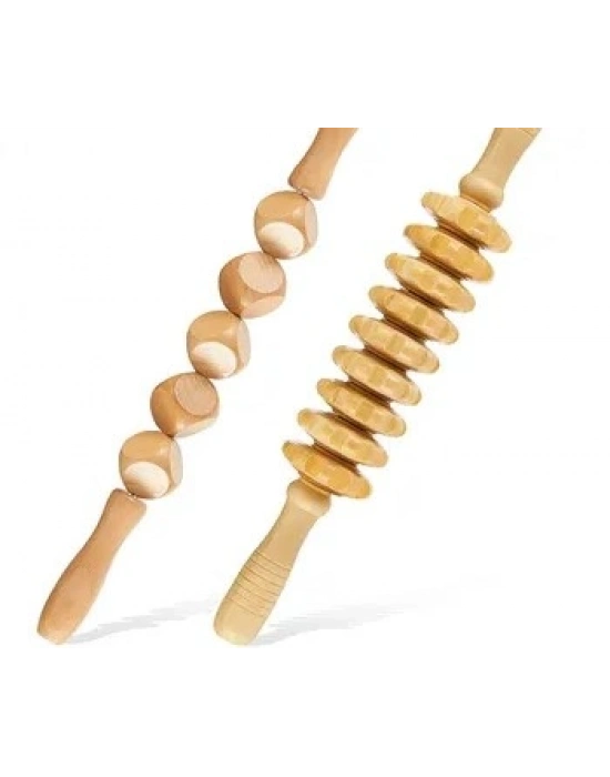 Venüs Maderoterapi 6’li Ana Set | Selülit Giderici El Yapımı Ahşap Vücut Masaj Seti