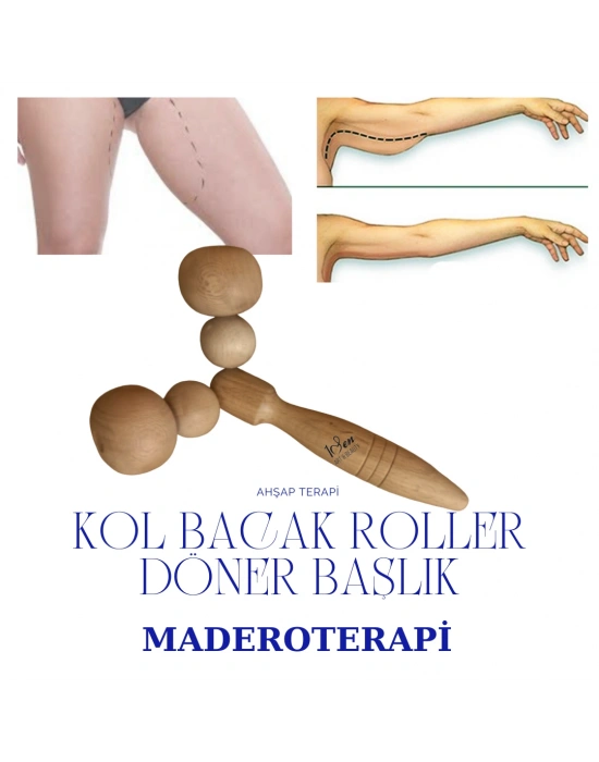Venüs Maderoterapi 6’li Ana Set | Selülit Giderici El Yapımı Ahşap Vücut Masaj Seti