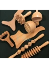 Maderoterapi 8’li Ana Set | Selülit Giderici El Yapımı Ahşap Vücut Masaj Seti