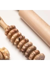Maderoterapi Engraved Roller Ahşap Masaj Aleti