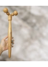 Maderoterapi Uzun İç Kol-Baldır- Bacak roller Ahşap Masaj Aleti