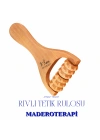 Maderoterapi Rivli Tetik Rulosu Ahşap Masaj Aleti