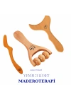 Venüs Maderoterapi 3lu Set Ahşap Masaj Aleti