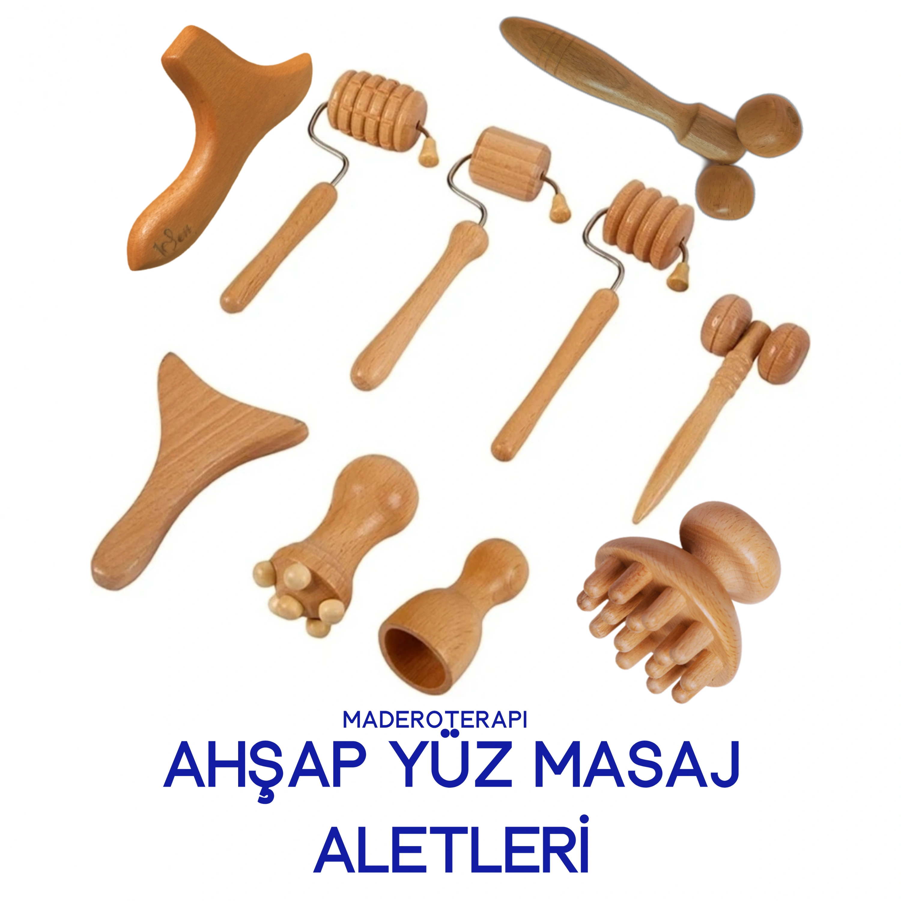 Ahşap Yüz Masaj Aletleri