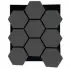 Hexagon Akustik Altıgen Duvar Paneli Antrasit 65cmx80cm