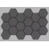 Jr.Hexagon Akustik Duvar Paneli Antrasit 55x87 cm