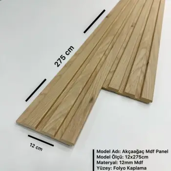 Akçaağaç Mdf Duvar Lambri Panel 12cmx275cm (12mm)