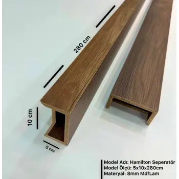 Hamilton Seperatör Bölme Profili 5cmx10cmx280cm