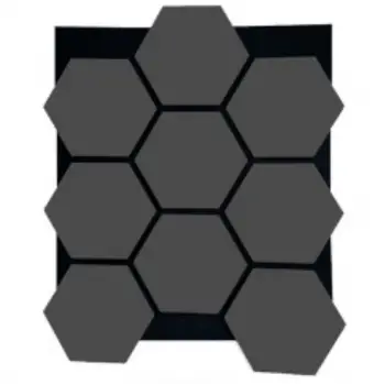 Hexagon Akustik Altıgen Duvar Paneli Antrasit 65cmx80cm