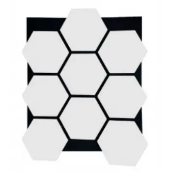 Hexagon Akustik Altıgen Duvar Paneli Beyaz 65cmx80cm