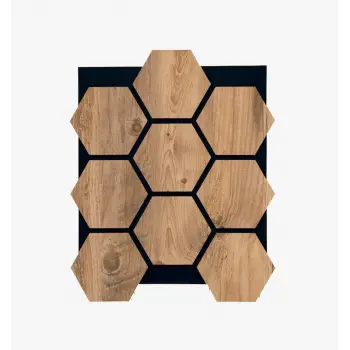 Hexagon Akustik Altıgen Duvar Paneli Çam - 65cmx80cm