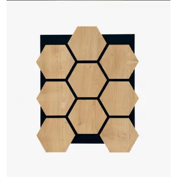 Hexagon Akustik Altıgen Duvar Paneli Meşe 65cmx80cm