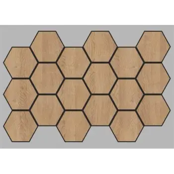 Jr.Hexagon Akustik Duvar Paneli Karina 55x87 cm