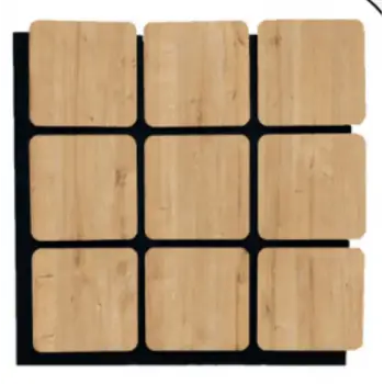 Kare Akustik Altıgen Duvar Paneli Safir Meşe 60cmx60cm