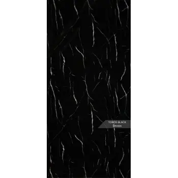 Toros Black Mermer Desenli Pvc Duvar Paneli 122cmx244cm