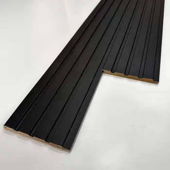 Siyah Mdf Lambri Duvar Paneli 15cmx280cm