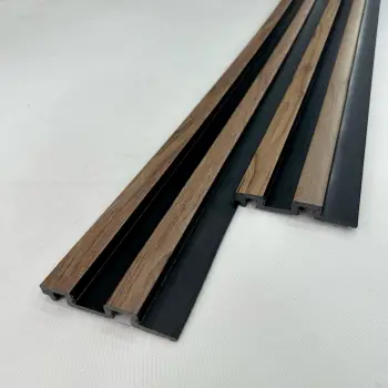 Siyah Meşe Polimer Lambri Duvar ve Tavan Paneli - 18mm