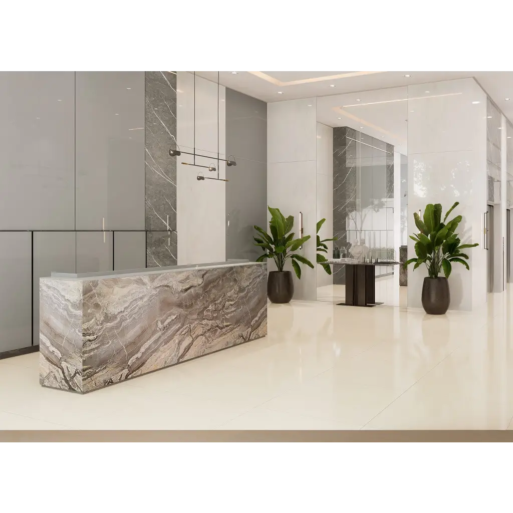 Arebascato Brown Mermer Desenli Pvc Duvar Paneli 122cmx244cm