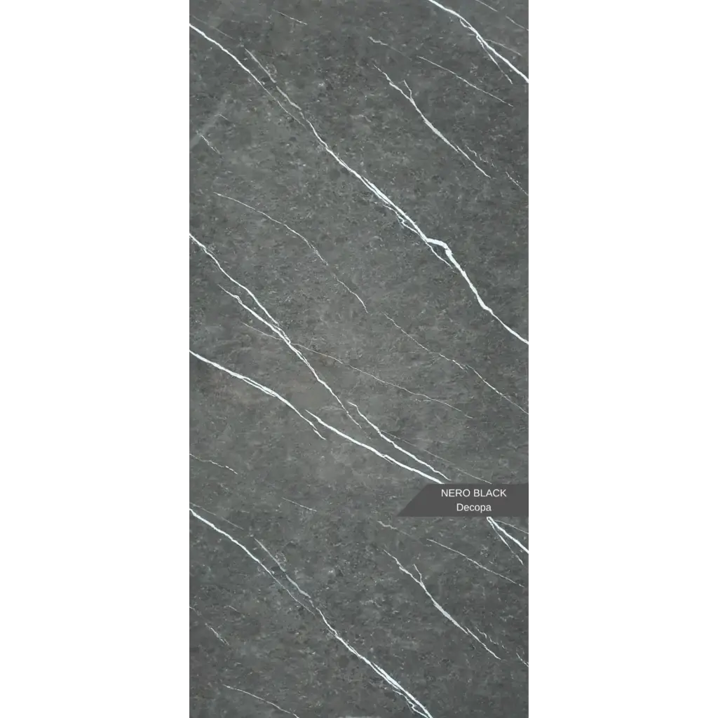 Nero Black Mermer Desenli Pvc Duvar Paneli 122cmx244cm