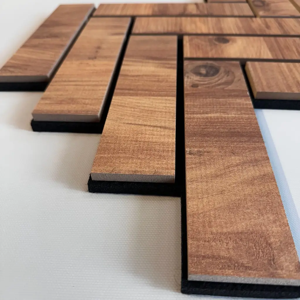 Çam Mozaik Akustik Duvar Paneli 56cmx76cm