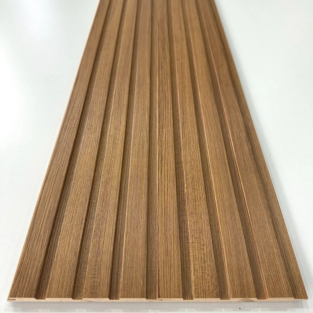 Dokulu Teak Mdf Lambri Duvar Paneli 15cmx280cm