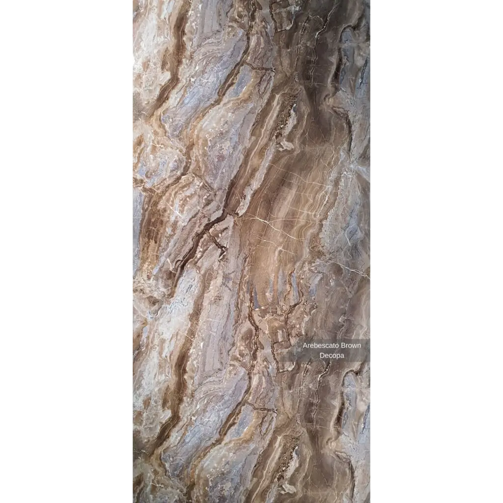 Arebascato Brown Mermer Desenli Pvc Duvar Paneli 122cmx244cm