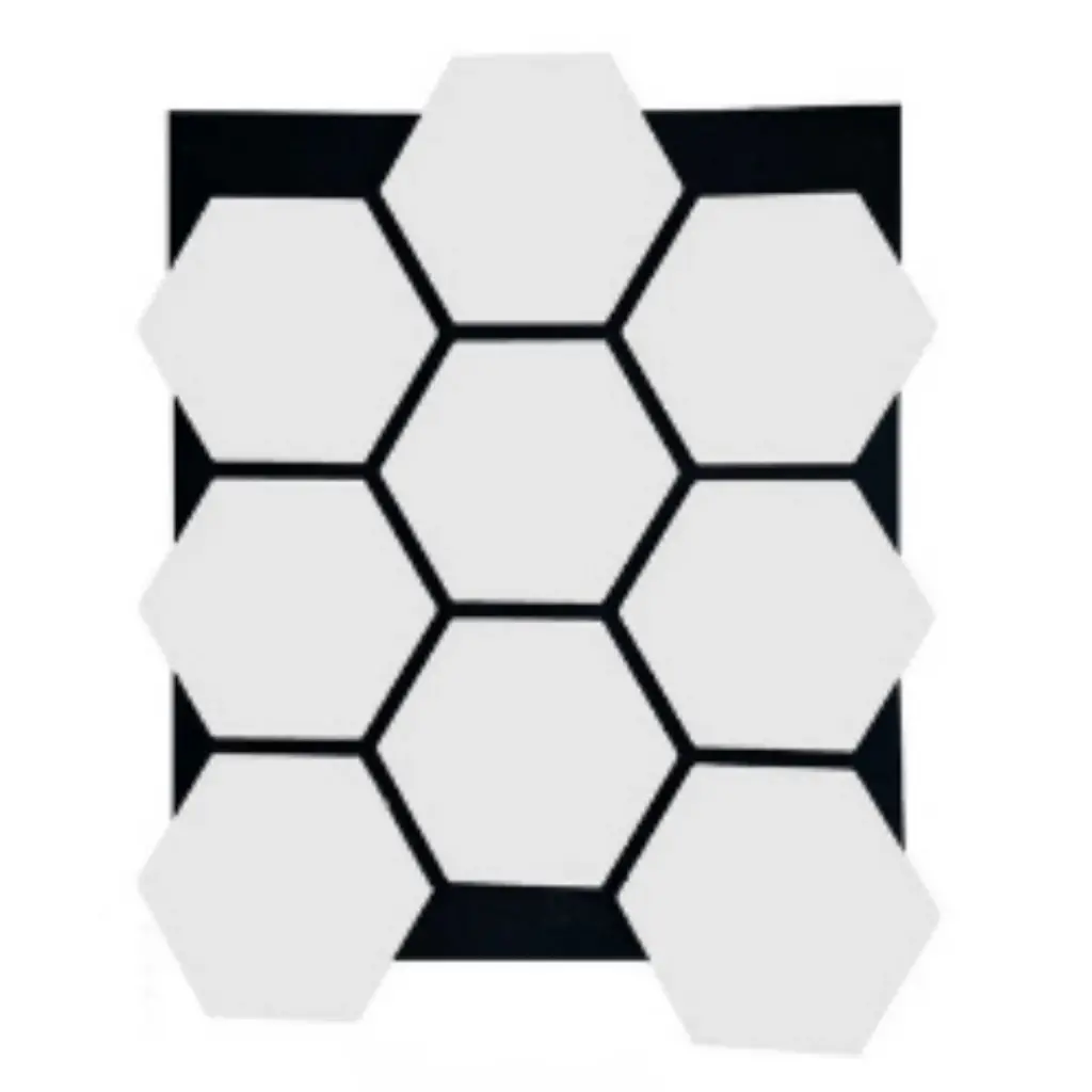 Hexagon Akustik Altıgen Duvar Paneli Beyaz 65cmx80cm