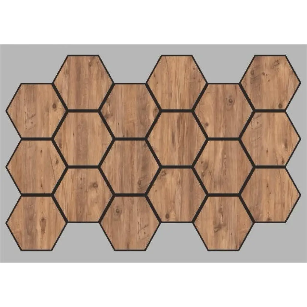Jr.Hexagon Akustik Duvar Paneli Çam 55x87 cm