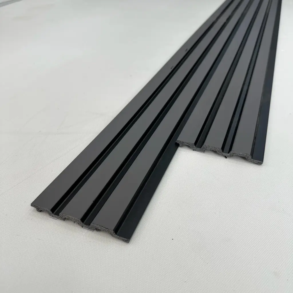 Siyah Antrasit Polimer Lambri Duvar ve Tavan Paneli - 12mm