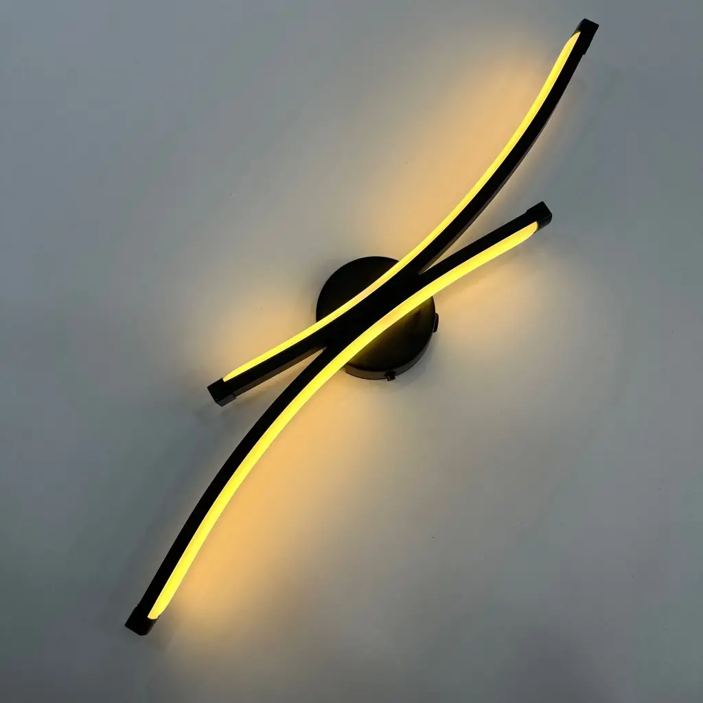 Siyah Hilal Şarjlı Led Aplik Gün Işığı 50cm