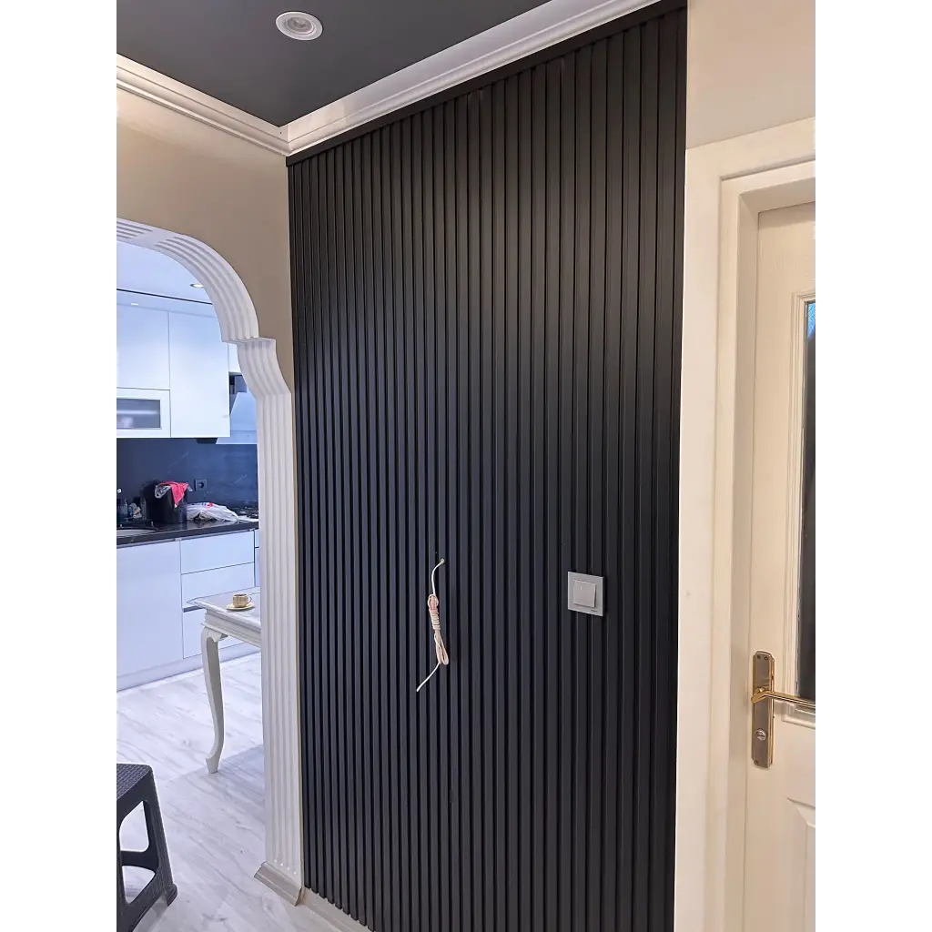 Siyah Mdf Duvar Lambri Panel 12cmx275cm (12mm)