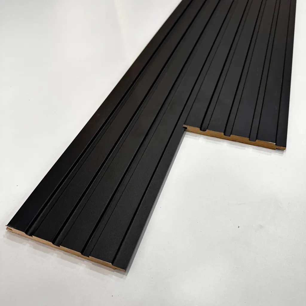 Siyah Mdf Lambri Duvar Paneli 15cmx280cm