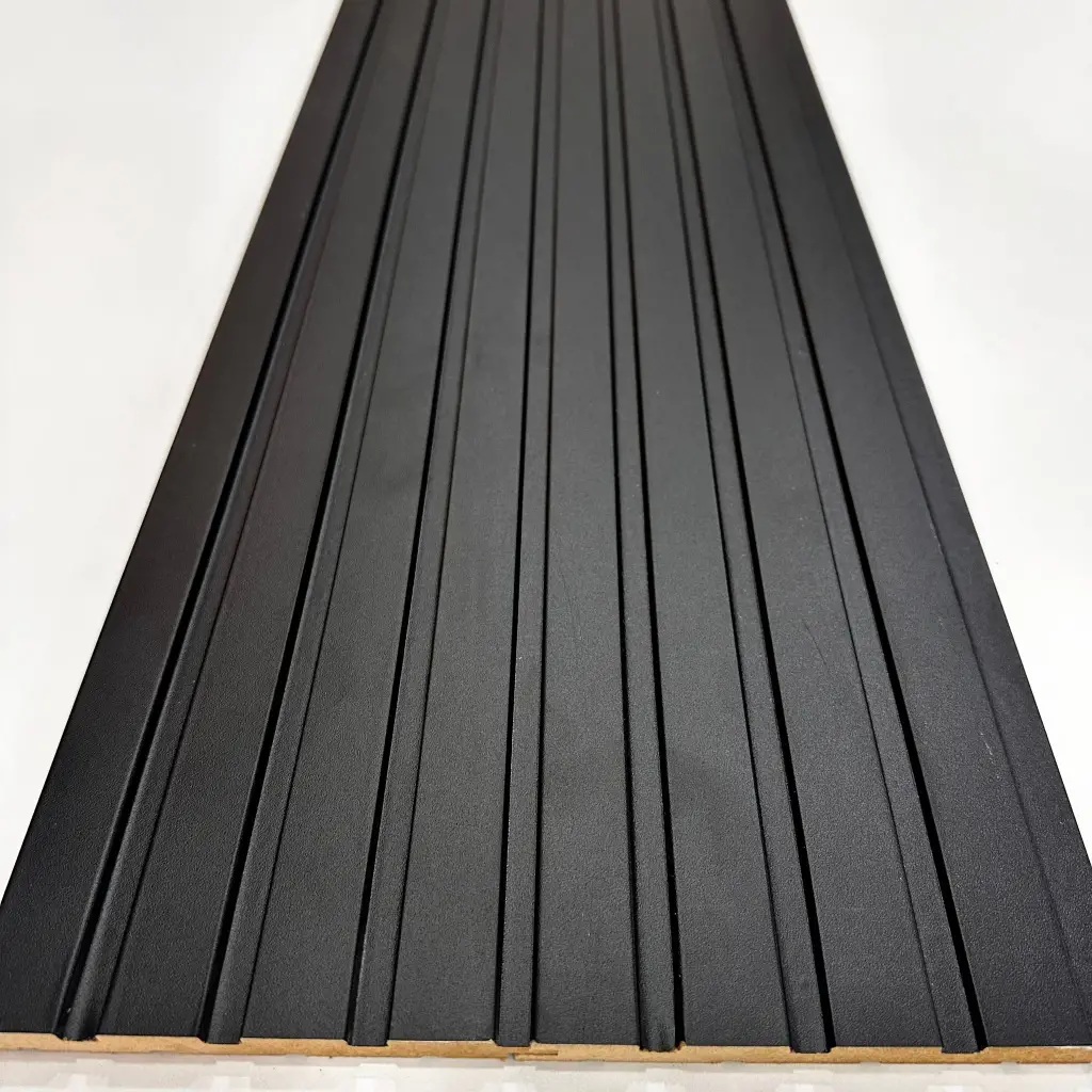 Siyah Mdf Lambri Duvar Paneli 15cmx280cm