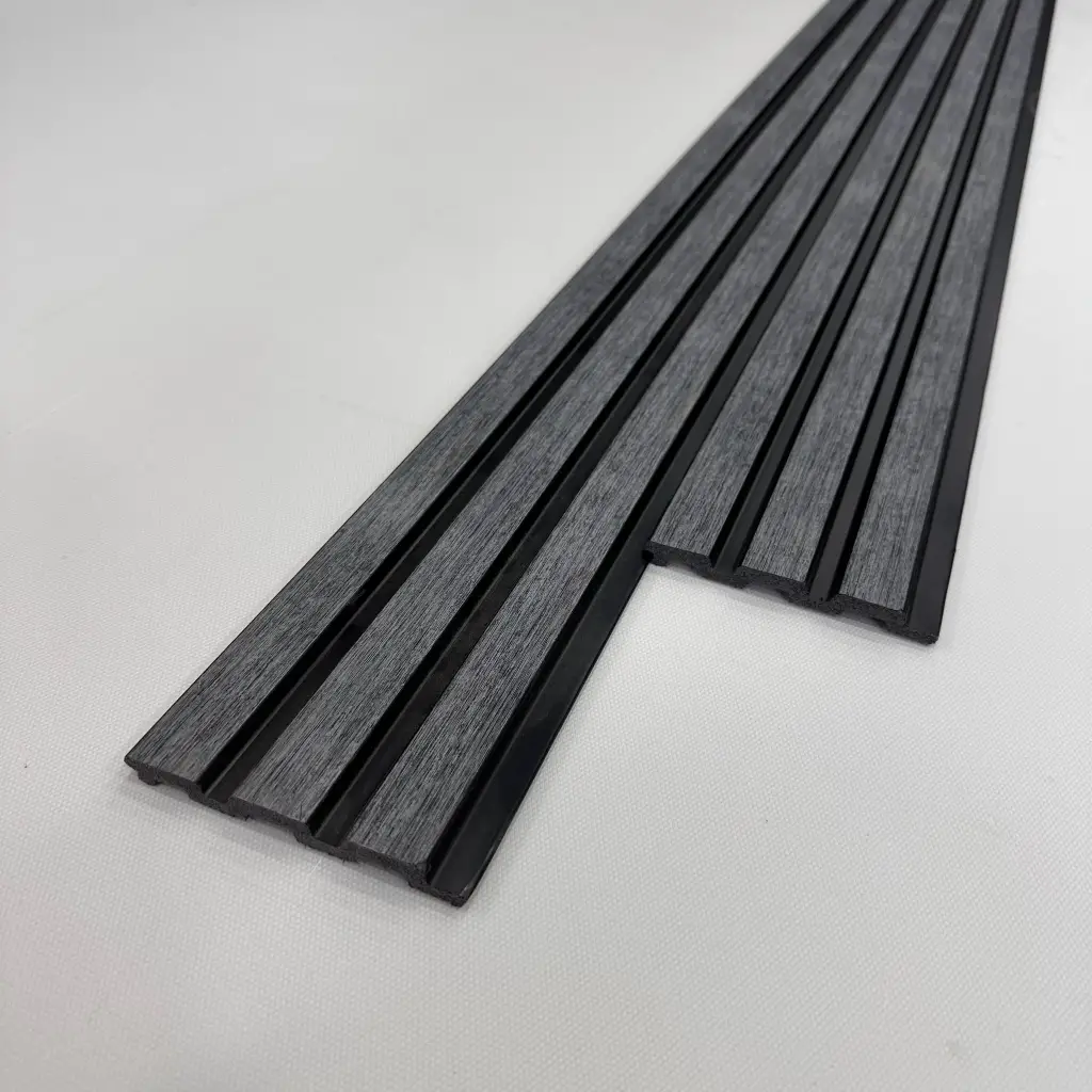 Kırçıllı Gri Polimer Lambri Duvar ve Tavan Paneli - 12mm