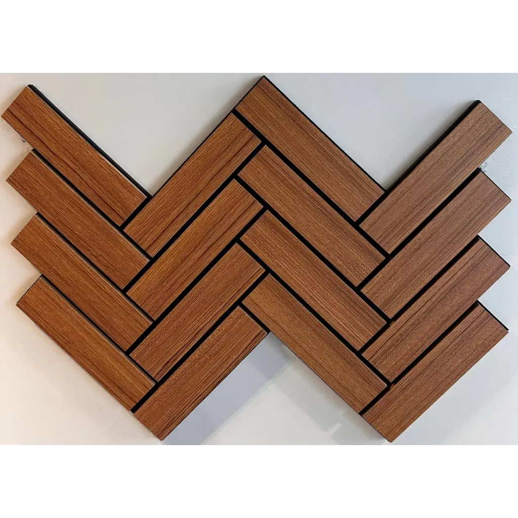 Teak Mozaik Akustik Duvar Paneli 56cmx76cm