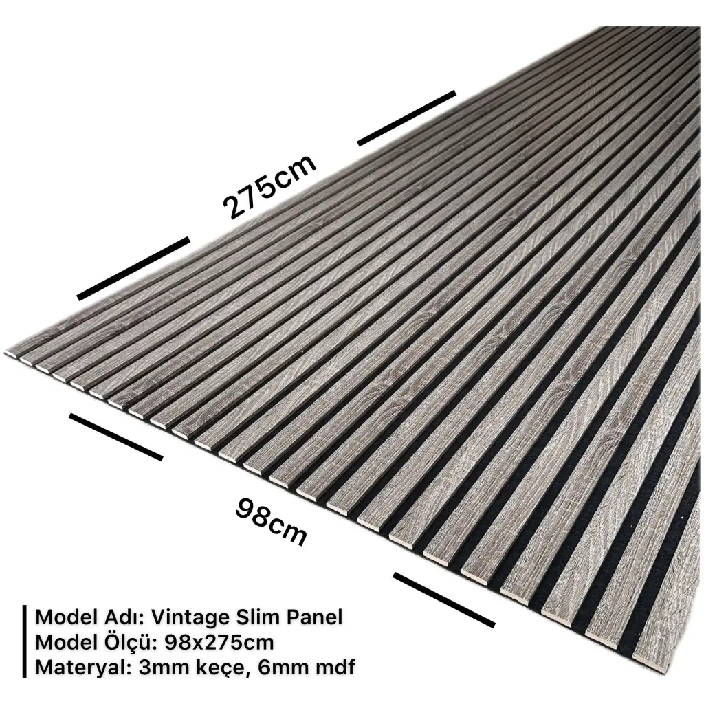 Vintage Slim Duvar Kaplama Paneli 100cmx275cm