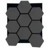Hexagon Akustik Altıgen Duvar Paneli Antrasit 65cmx80cm