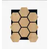 Hexagon Akustik Altıgen Duvar Paneli Meşe 65cmx80cm