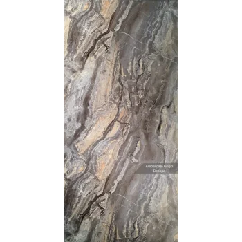 Arabesco Grigio Mermer Desenli Pvc Duvar Paneli 122cmx244cm