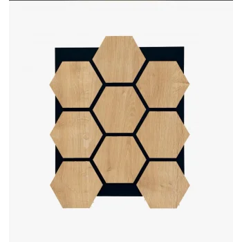 Hexagon Akustik Altıgen Duvar Paneli Meşe 65cmx80cm