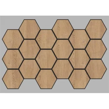 Jr.Hexagon Akustik Duvar Paneli Karina 55x87 cm