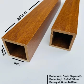 Ceviz Seperatör Bölme Profili 8cmx8cmx280cm