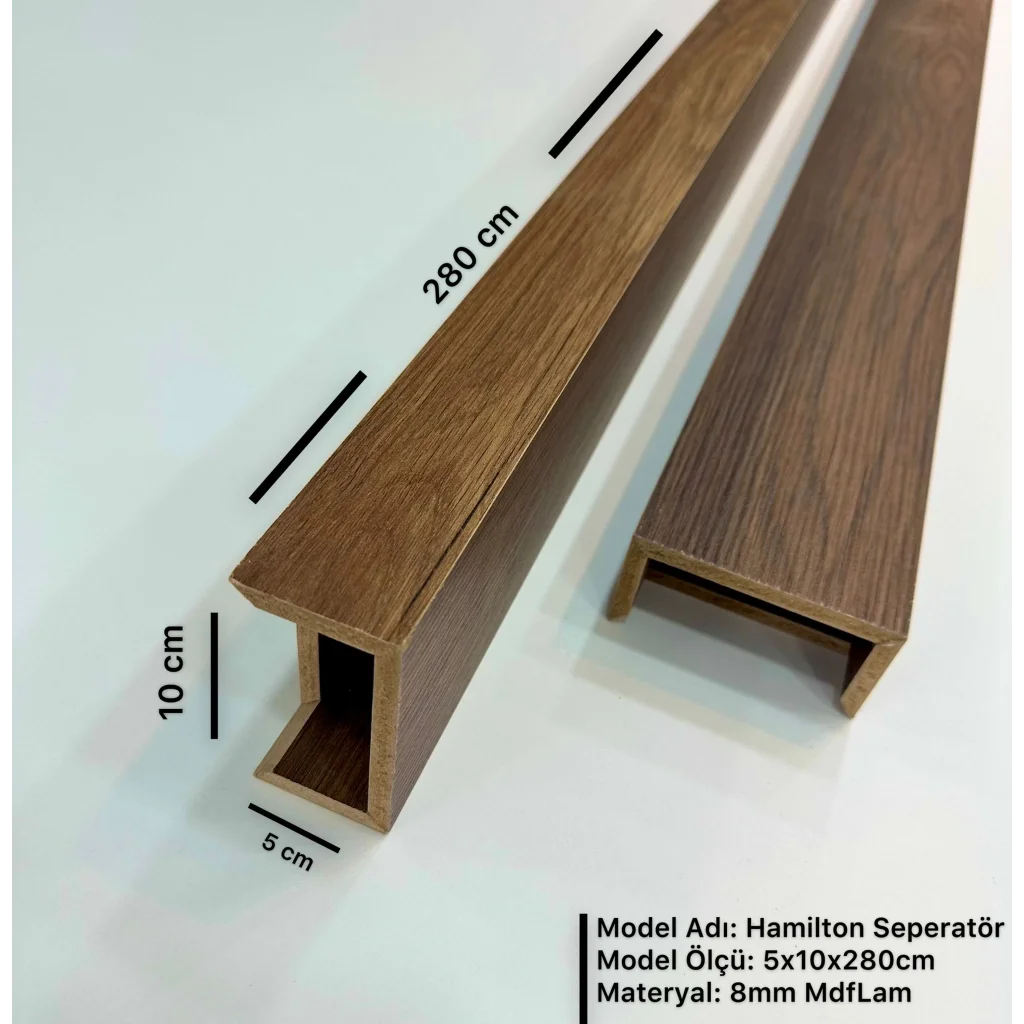 Hamilton Seperatör Bölme Profili 5cmx10cmx280cm