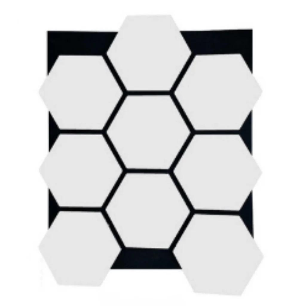 Hexagon Akustik Altıgen Duvar Paneli Beyaz 65cmx80cm