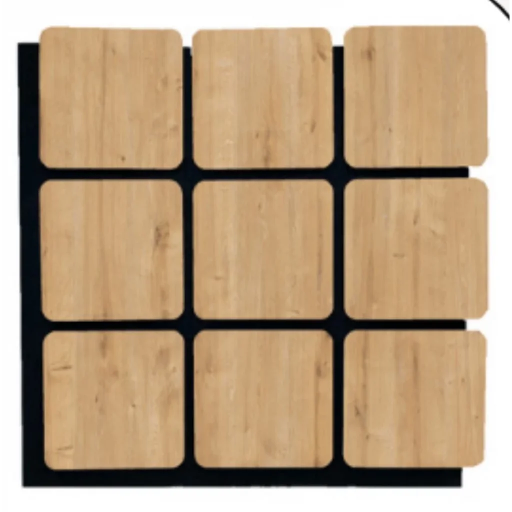 Kare Akustik Altıgen Duvar Paneli Safir Meşe 60cmx60cm