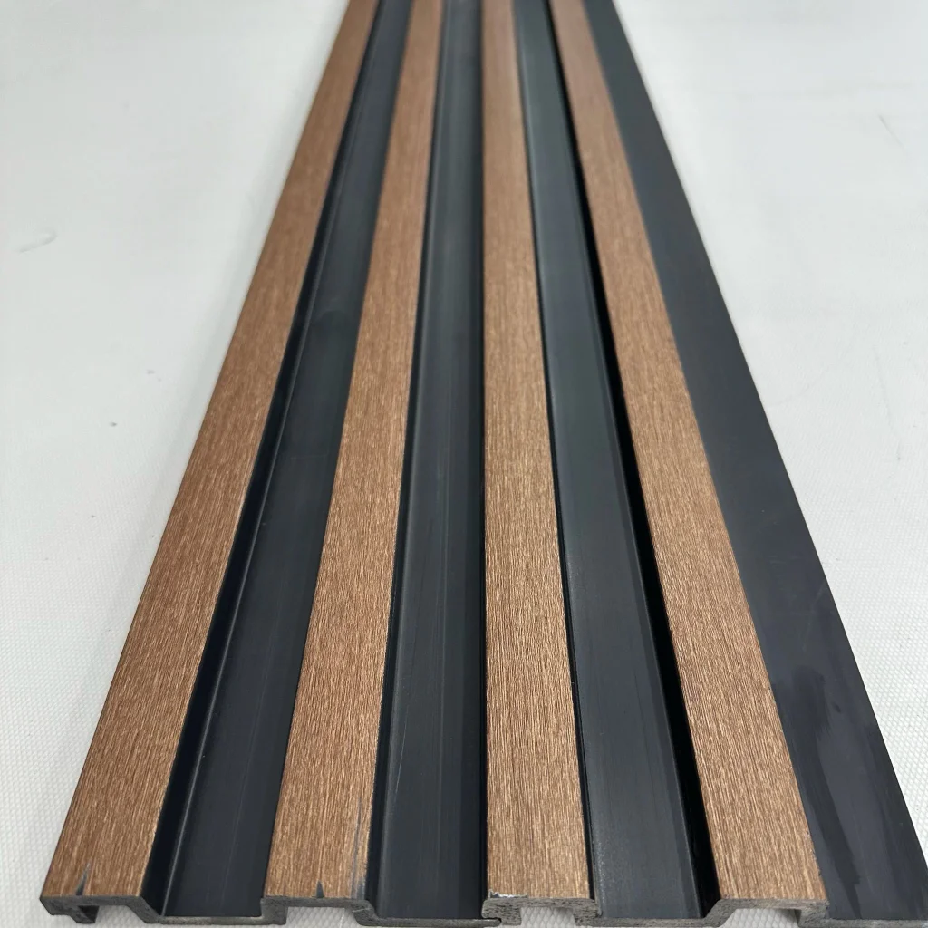 Siyah Teak Polimer Lambri Duvar ve Tavan Paneli - 18mm