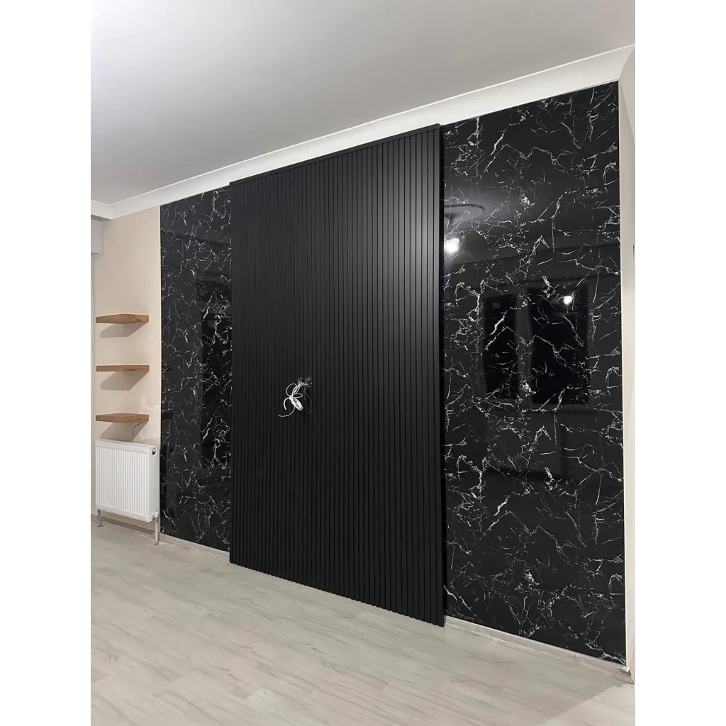 Siyah Mdf Duvar Lambri Panel 12cmx275cm (12mm)