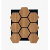 Hexagon Akustik Altıgen Duvar Paneli Teak- 65cmx80cm